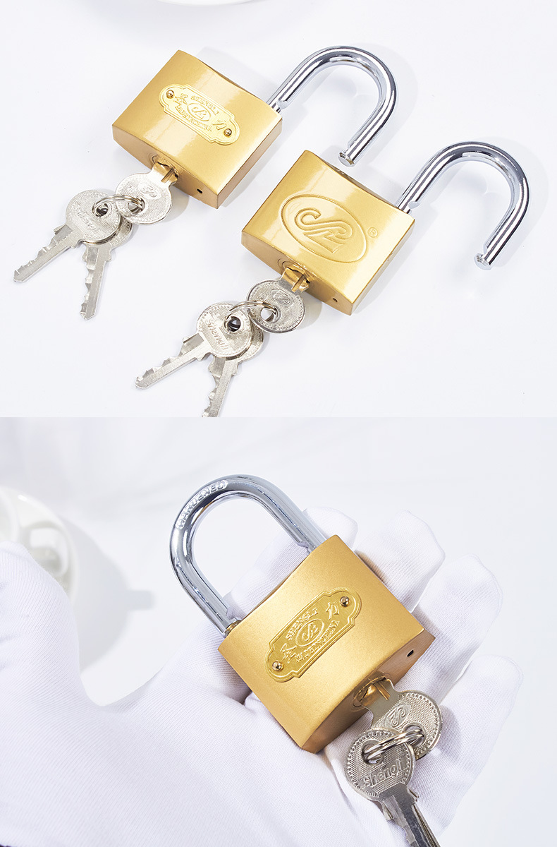 Shengli Factory wholesals copper-like padlock cores, which can be customized for export. Door locks, cabinet locks and anti-theft locks can be made through and open pic 13