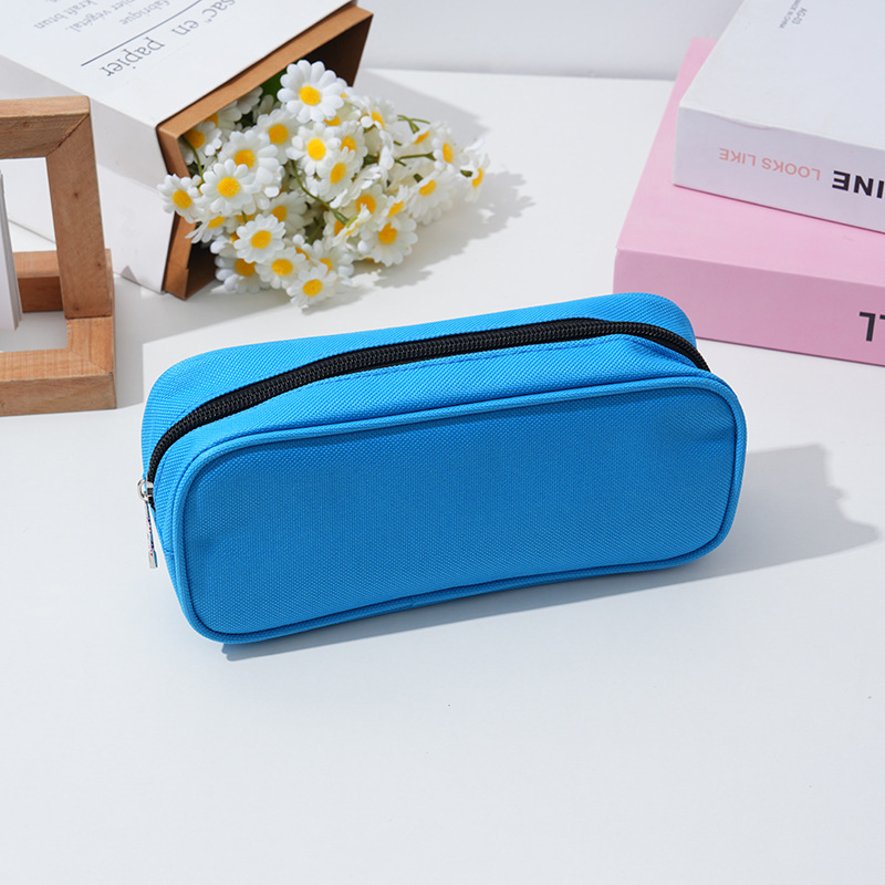 Factory direct sales of new simple and ins style solid color, small and convenient, large capacity, student storage stationery box and pen case pic 8