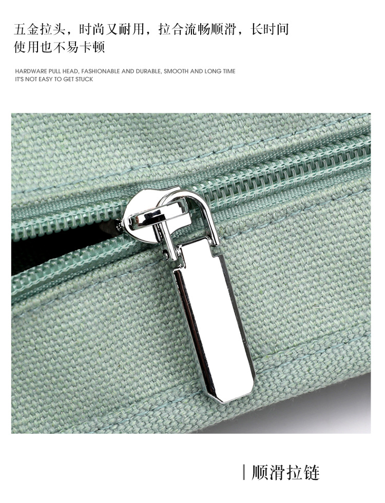 小包加拉链日本千层包小众简约单肩包手提加厚帆布手机水桶托特包详情8