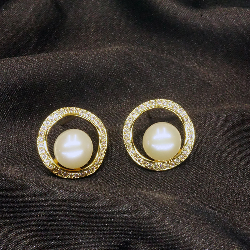 天然淡水5A珍珠耳钉微镶锆石镂空925银耳饰24年新款高级感女轻奢详情15