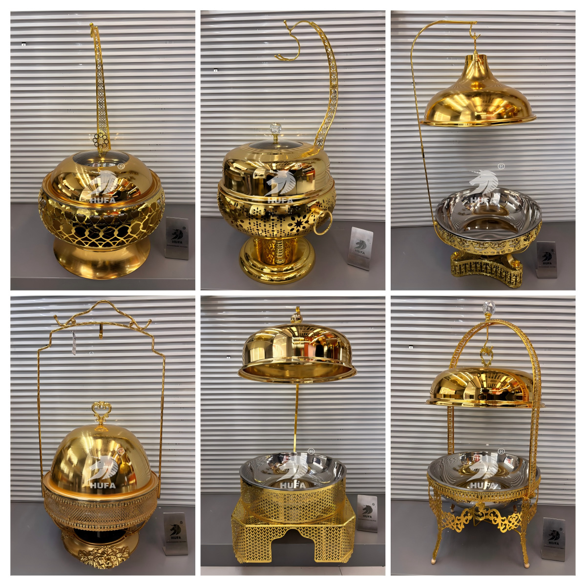 Cross-border luxury golden lace hanging stove, dining stove, alcohol stove, hotel insulated stove, Chafing Dish pic 9