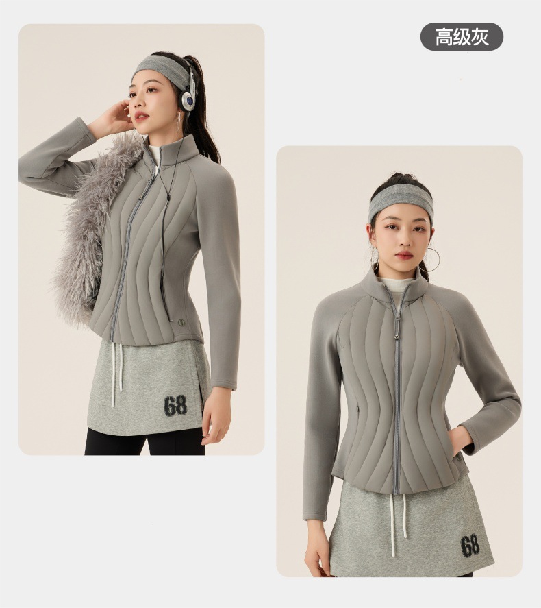 A new style of light and thin down jacket for women, with a slender waist and a slimming look. It is a short white duck down jacket for autumn and winter pic 19