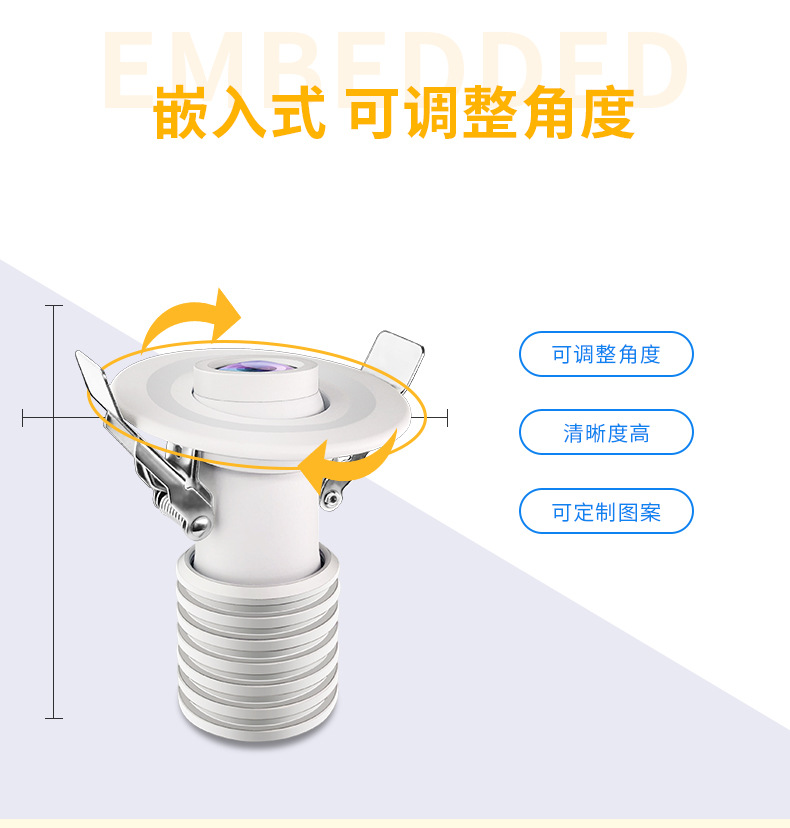 玄关灯入户嵌入式创意过道走廊射灯投影筒灯感应灯明装欢迎回家灯详情15