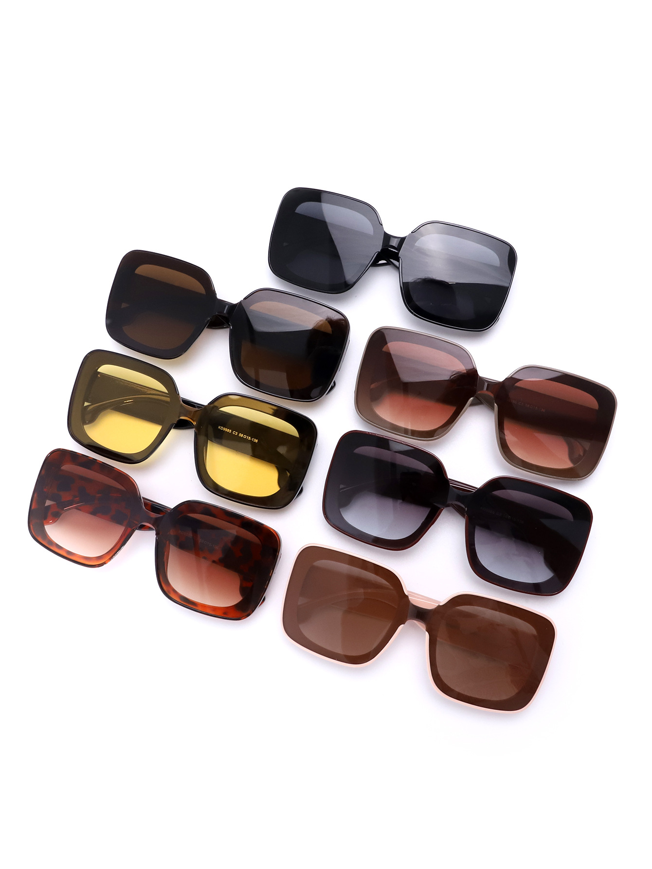 新款ins同款个性方形苏格兰纹摩登太阳镜欧美街拍墨镜女小方框详情9