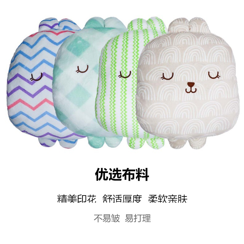 Warm hand pillow blanket, flannel three-in-one, plush rabbit doll pillow, plush doll, multi-functional warm cushion pic 2