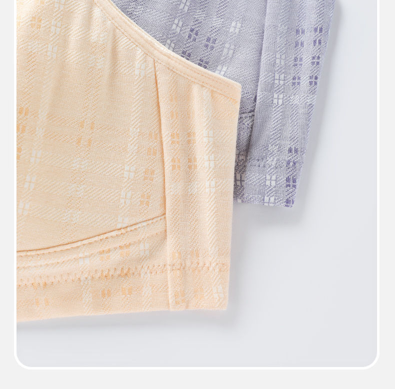 莫代尔棉妈妈内衣背心式前扣文胸无钢圈中年妇女大码夏季薄款胸罩详情17