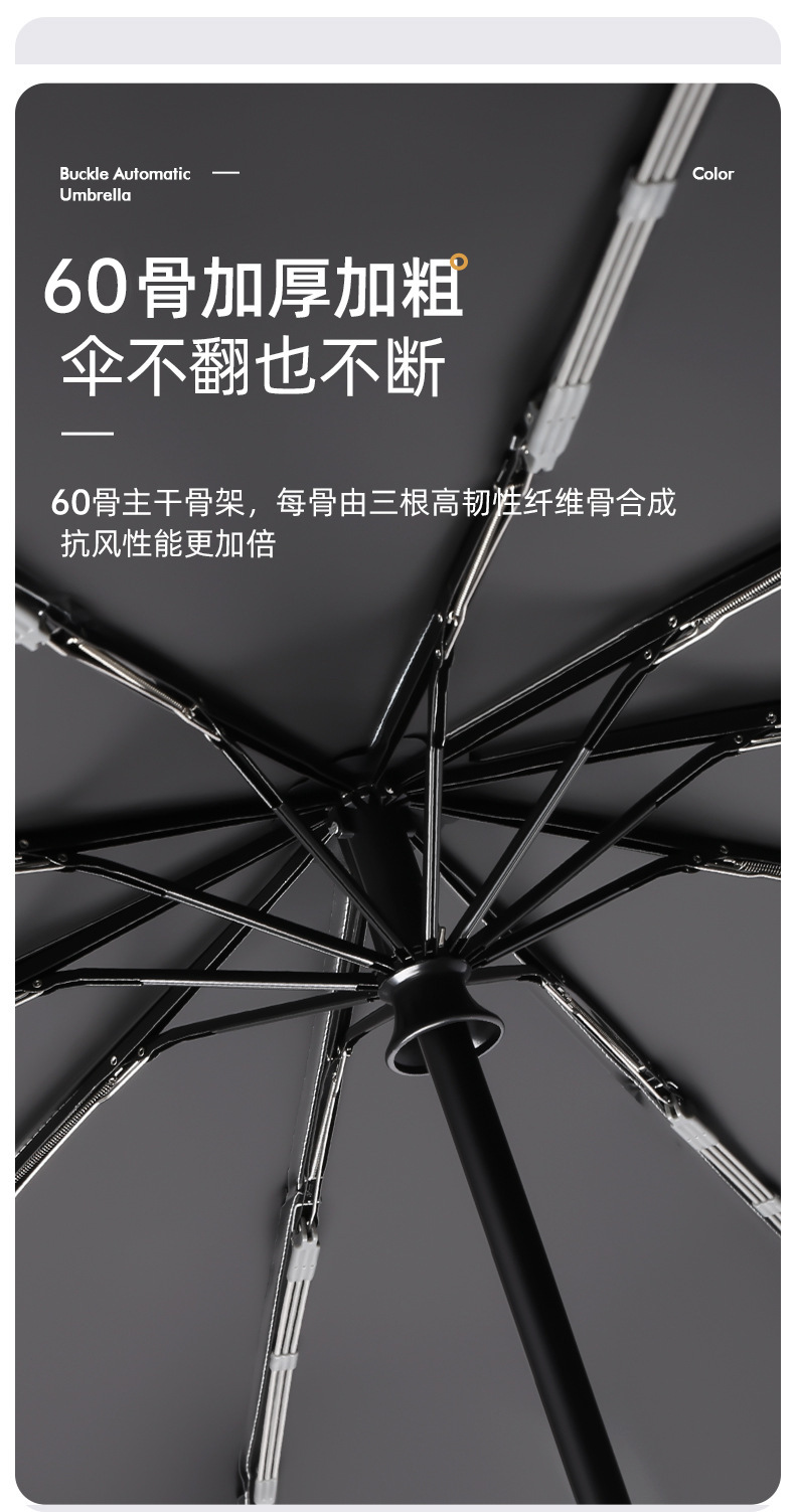 环扣自动雨伞大号防晒防紫外线晴雨两用遮阳加大加固雨伞女高级感详情15