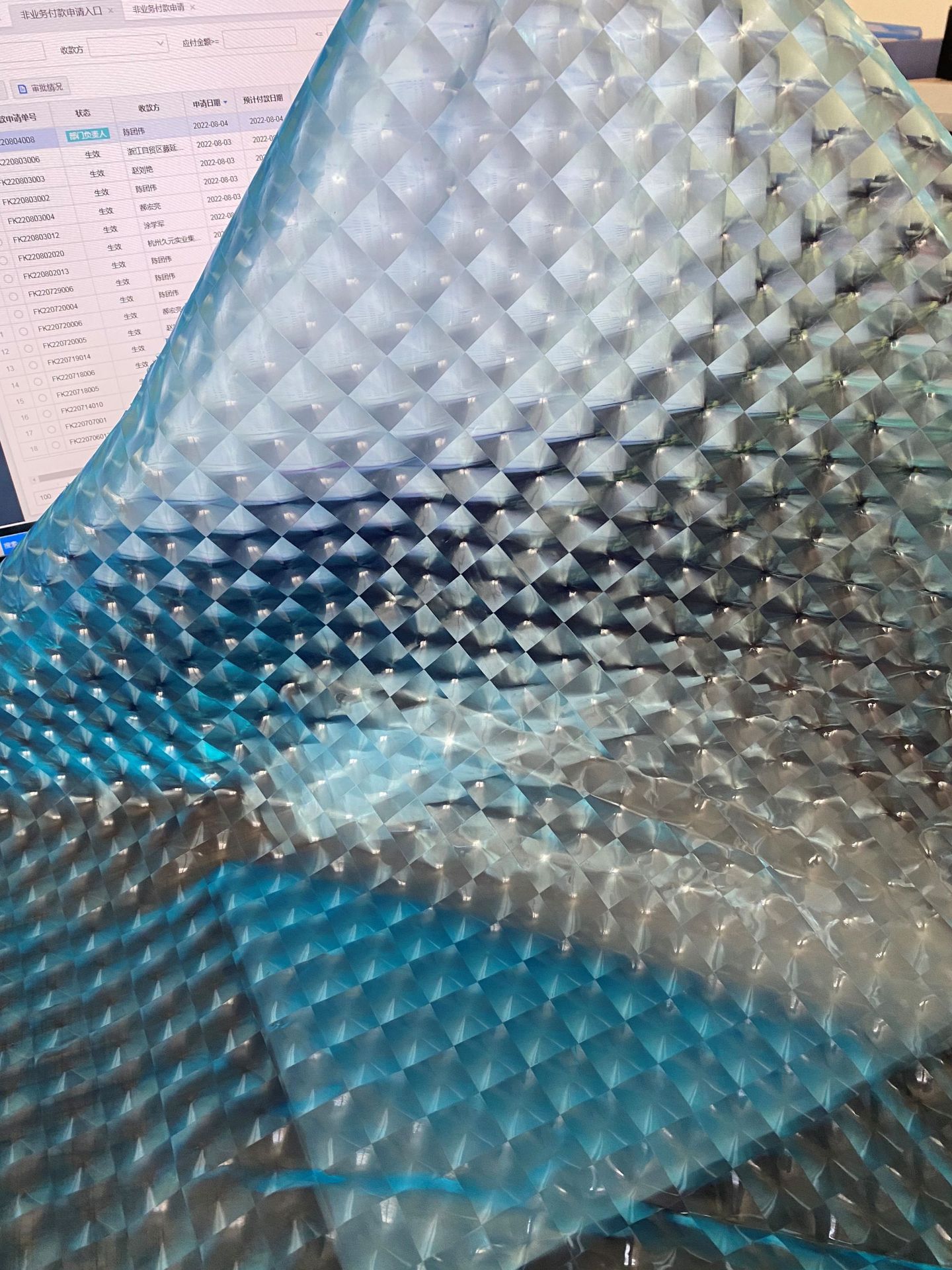 3D stereoscopic bath curtain film hanging curtain translucent PEVA film custom color waterproof and mold-proof partition thickened soft curtain pic 7