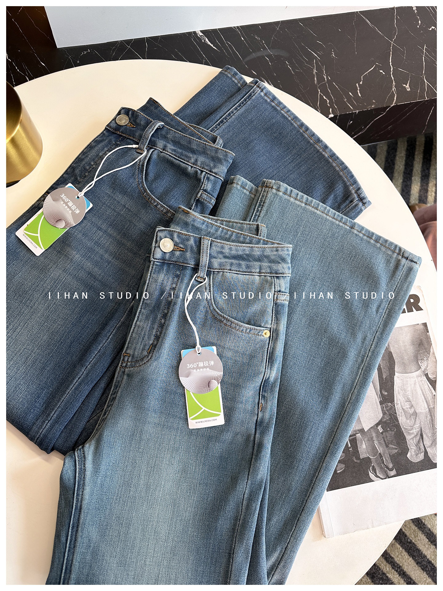 Original comic legs ~! High-waisted stretch flared jeans for women 2025 autumn new style, slimming and versatile long pants pic 20