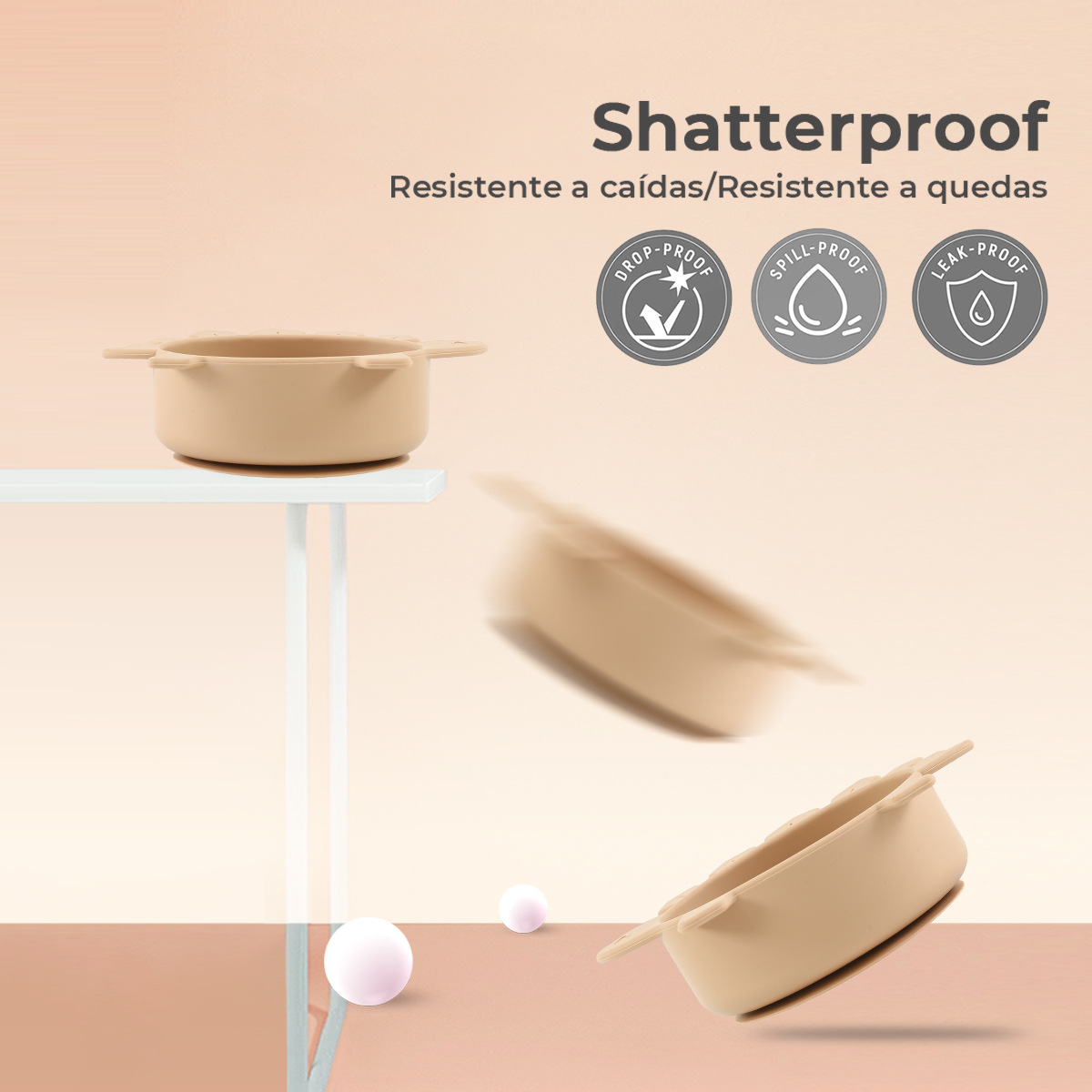 儿童辅食餐具硅胶餐盘 跨境新款食品级硅胶碗宝宝喂养训练乌龟碗详情5