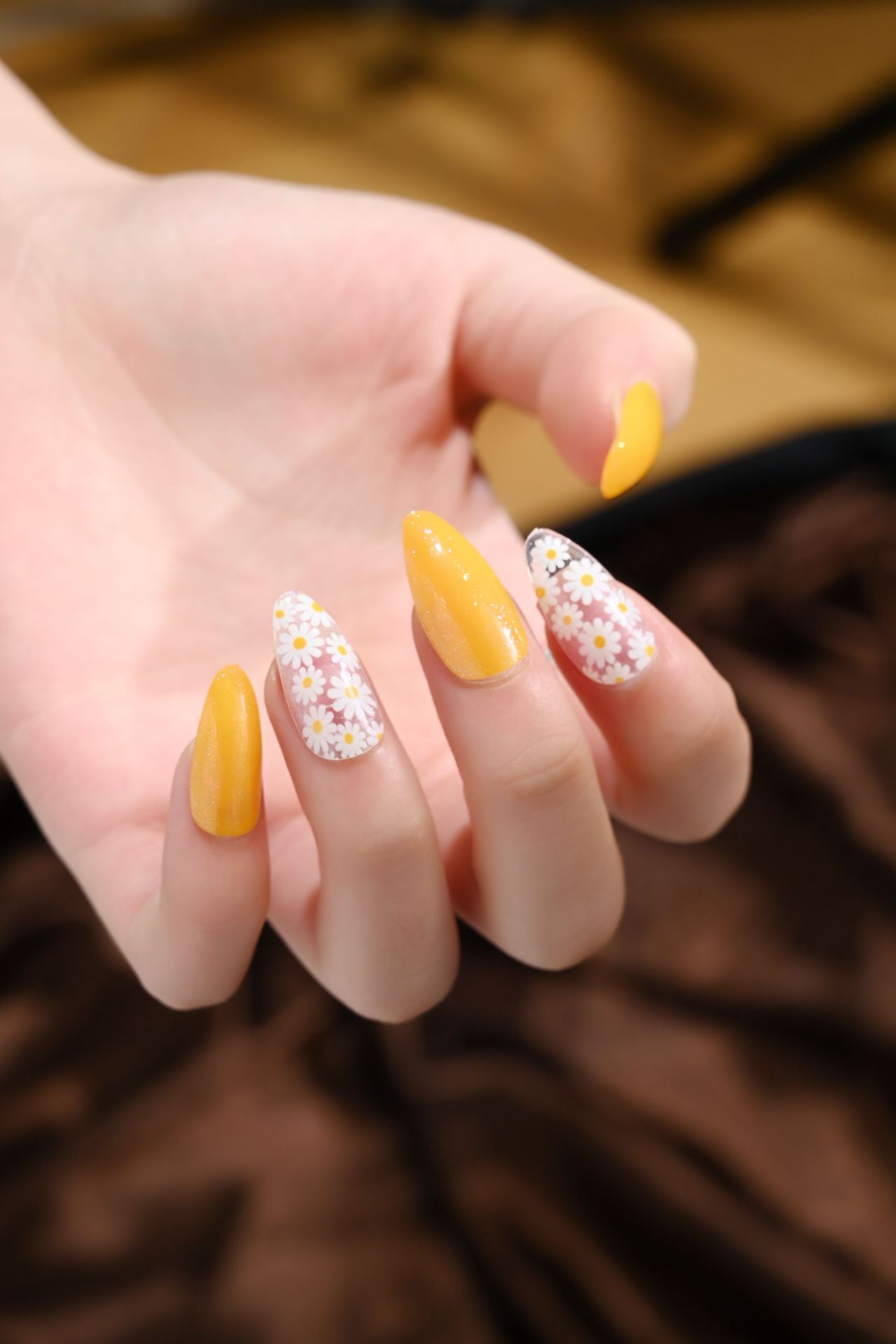 Cross-border fresh water drop nail nail patch finished nail patch detachable pointed nail wearable nail patch false nail pic 1