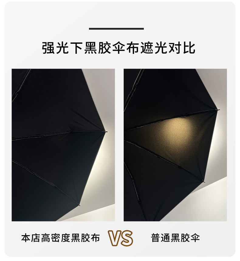 碳纤维超轻五折太阳伞小巧便携黑胶防晒防紫外线遮阳伞男女口袋伞详情18