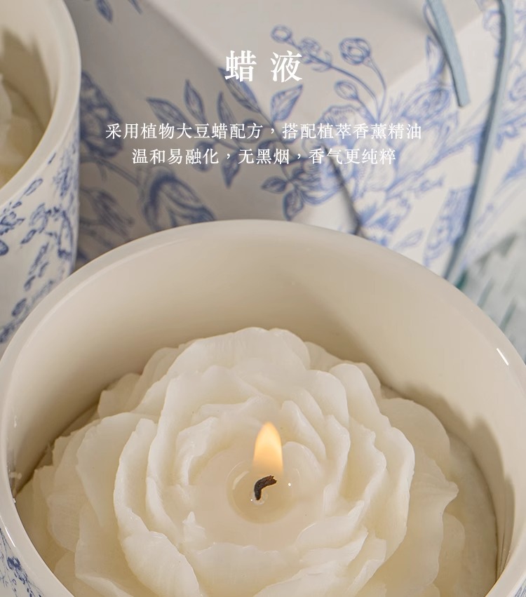 山茶花香薰蜡烛礼盒套装家用卧室内香薰大豆蜡高级感伴手礼送女生详情7