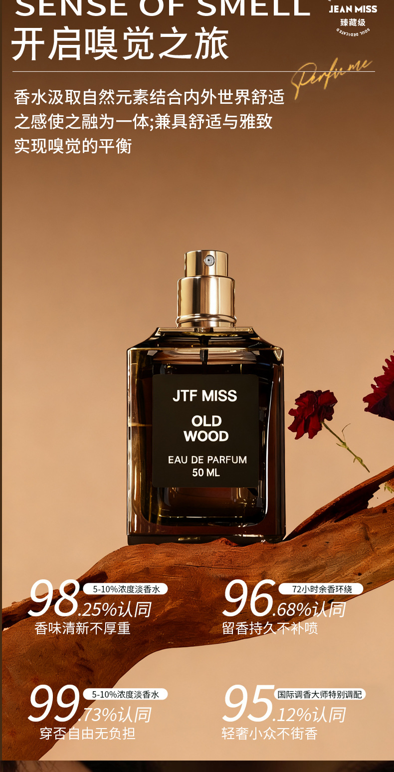 小城伊香跨境爆款女士香水失落樱桃乌木沉香烟草柑橘持久香水50ml详情4