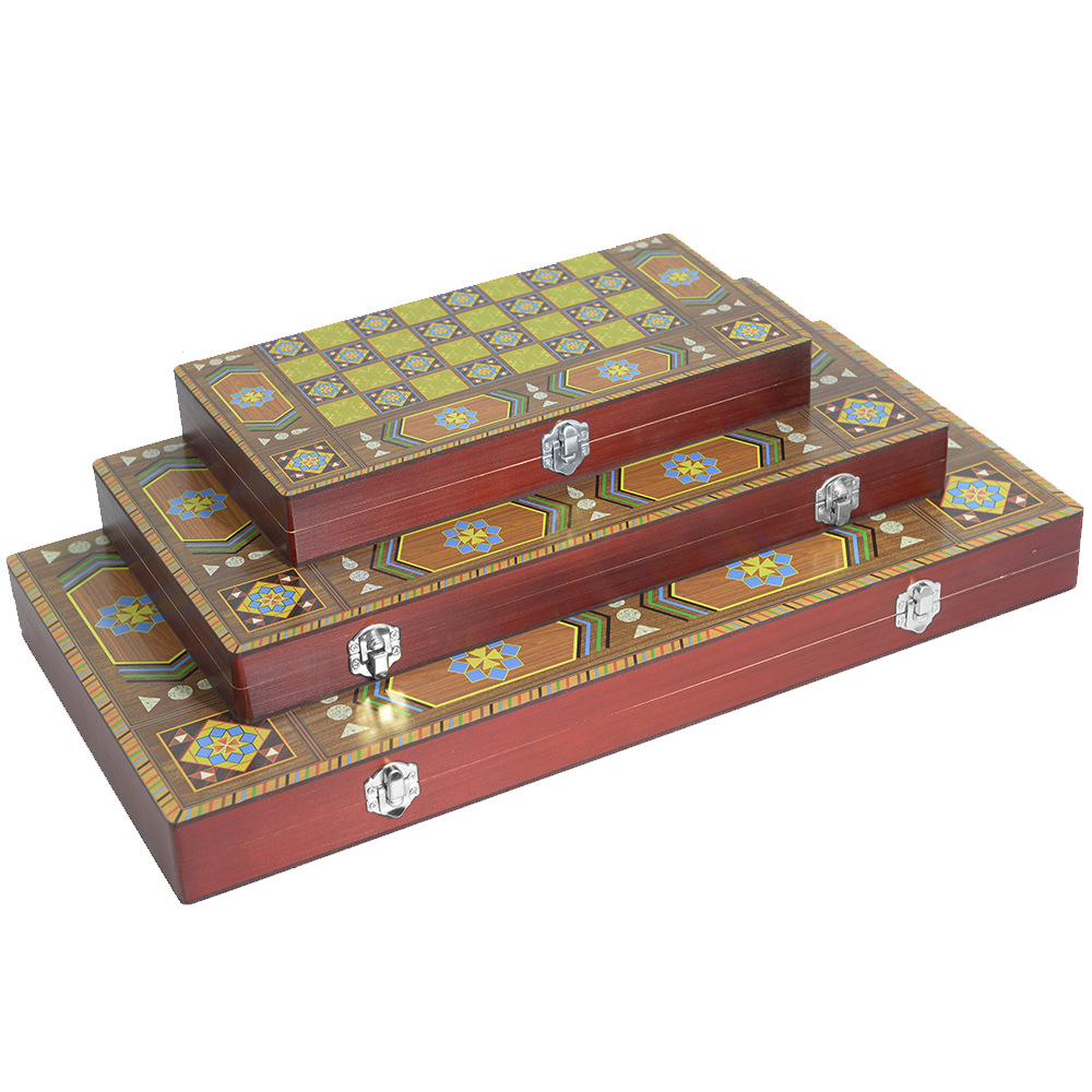 木质三合一高级感便携折叠国际西洋棋休闲娱乐棋盘批发外贸详情12