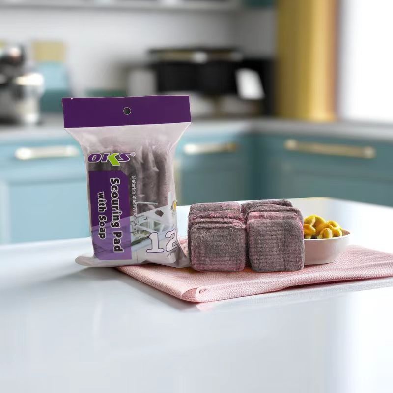 家用钢丝球不锈钢清洁球锅刷洗碗刷钢丝球厨房洗碗清洁球OKS详情6