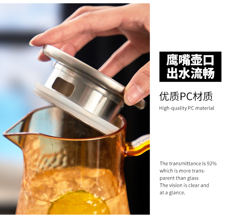 耐高温亚克力扎壶大容量凉水壶酒店餐厅商用果汁饮料壶防摔泡茶壶详情9