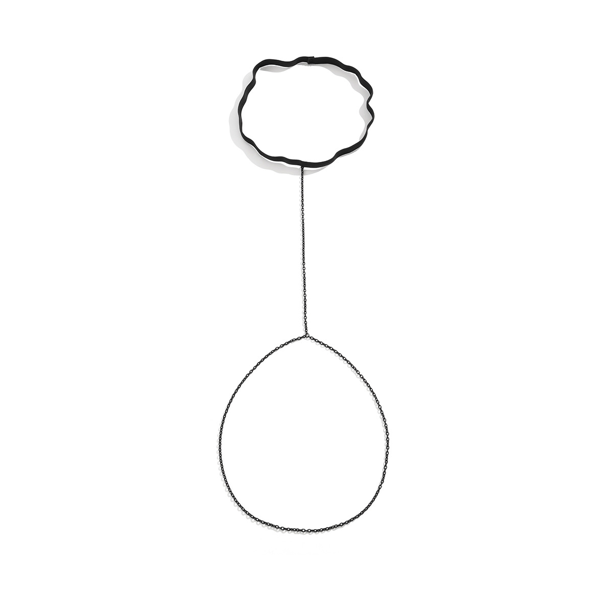 欧美跨境饰品性感链条金属腿环休闲身体链弹力带流苏辣妹大腿链详情18