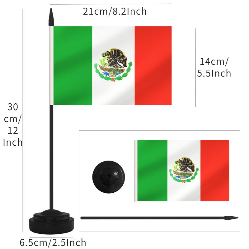 跨境现货美国加拿大桌旗塑料单杆旗座旗帜小彩旗各国国旗旗杆详情8