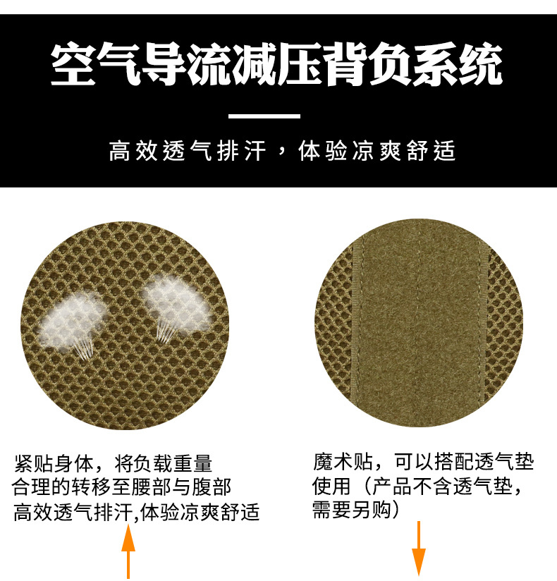 Yitu Outdoor Multi-functional Waterproof 500D nylon modular quick-release tactical vest and vest elastic hanging equipment pic 13