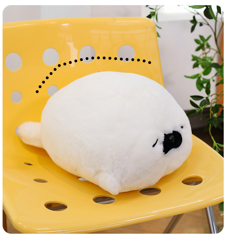 网红仿真海豹海獭公仔儿童床上玩偶抱枕毛绒玩具女生的日礼物抱枕详情20