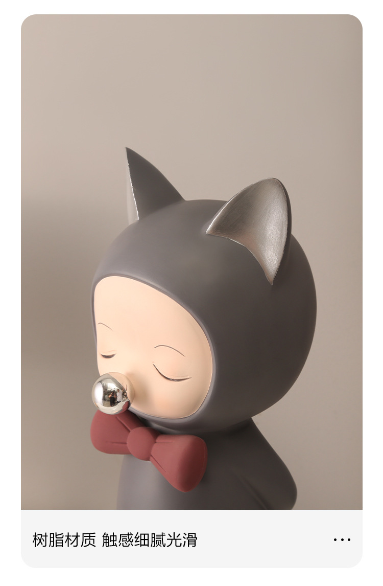 创意可爱少女心桌面猫女孩摆件办公室家居装饰品创意生日礼物女生详情15