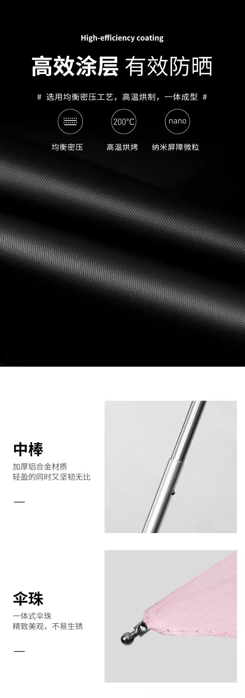 五折小扁伞迷你口袋伞防紫外线黑胶轻便女晴雨两用遮阳伞外贸雨伞详情11
