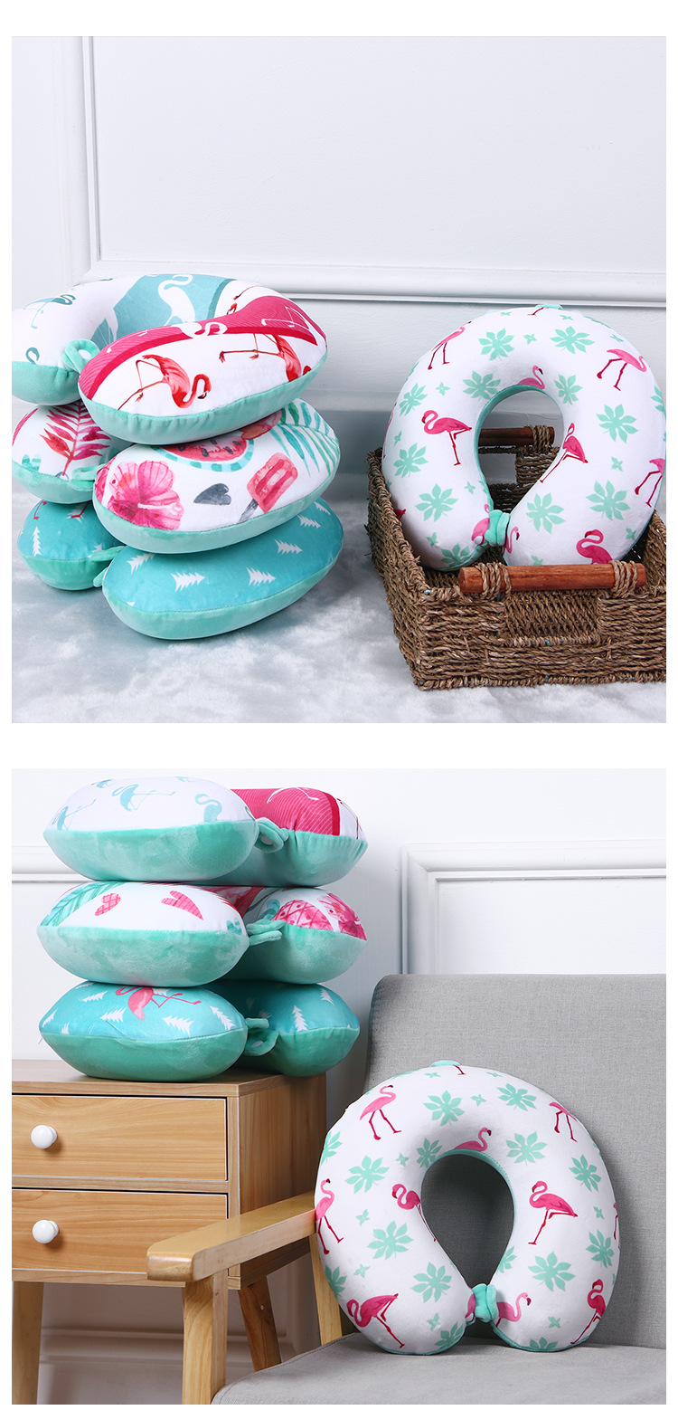 定制印花U型枕记忆棉护颈枕头多款卡通造型丝印烫印舒适睡眠枕详情17