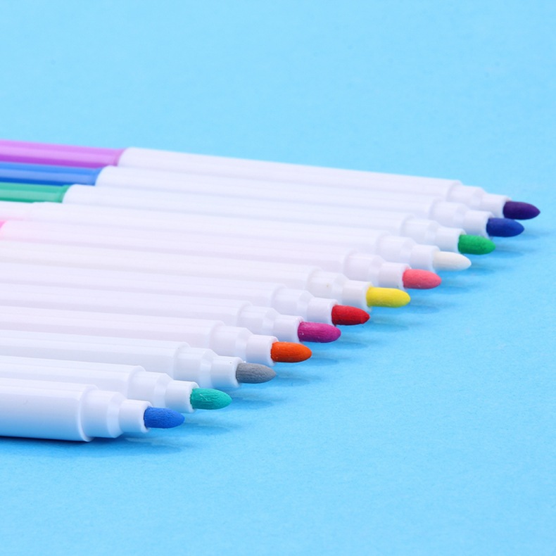 Qianhui Custom LOGO dust-free water-soluble chalk lamp board pen Fluorescent board white blackboard 12-color erasable chalk pic 14