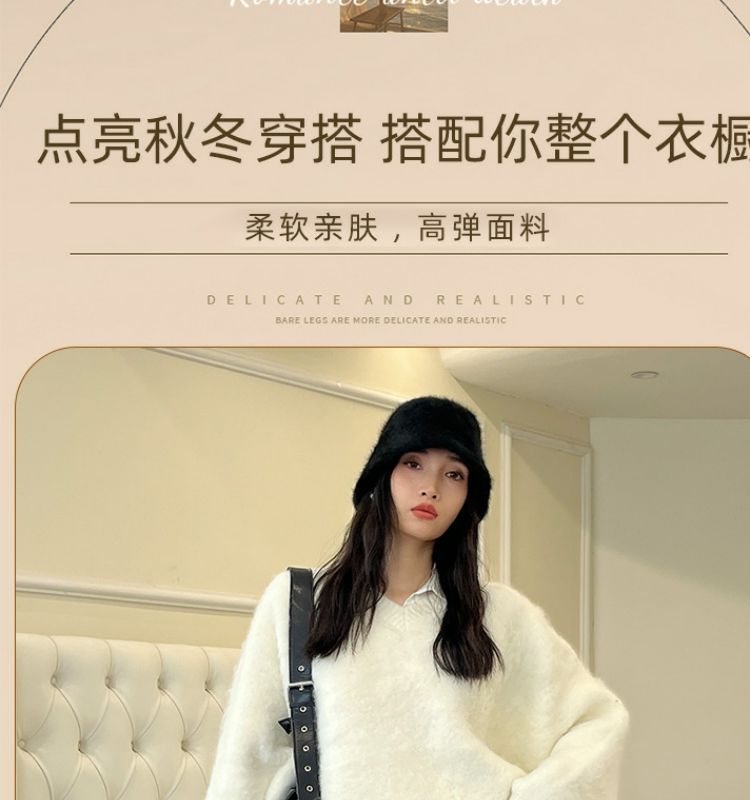 双层波点黑丝光腿裤袜丝袜女春秋薄款加厚冬季自然肉色裸感打底裤详情16