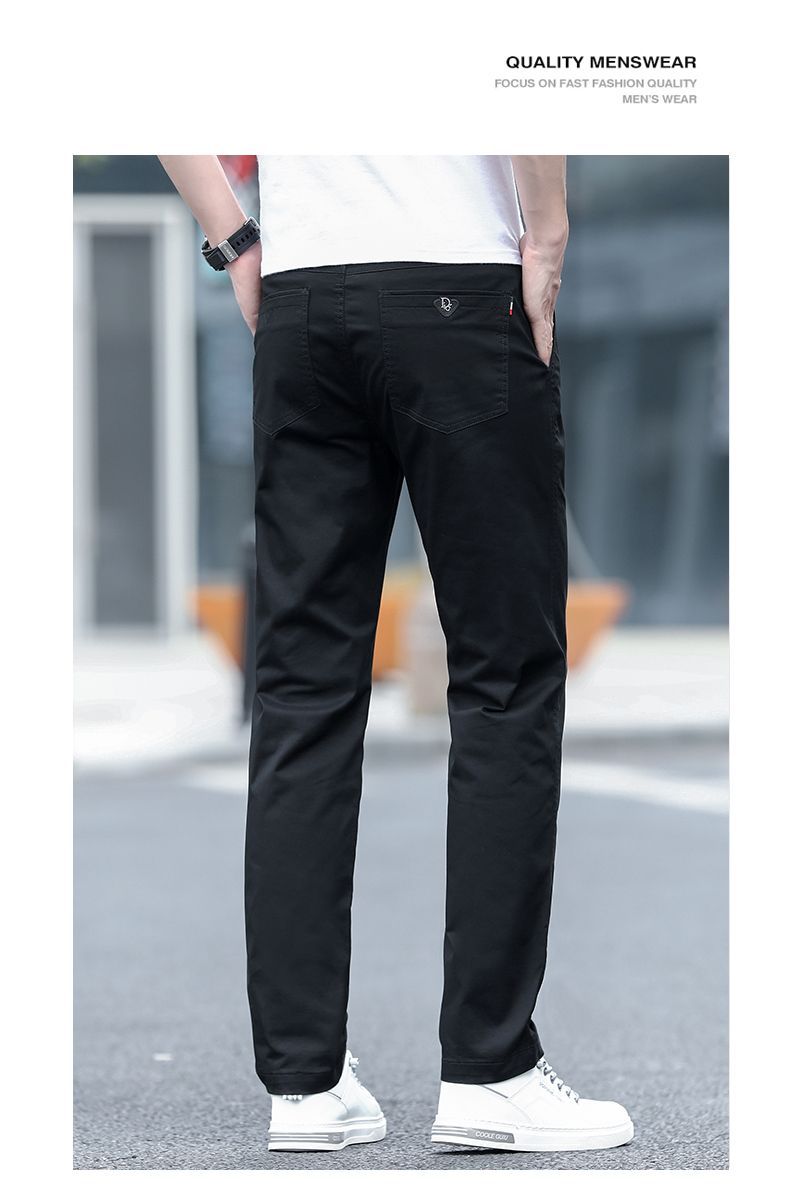 2025新款男士纯棉休闲裤宽松直筒长裤商务百搭春夏高端潮流裤子详情16