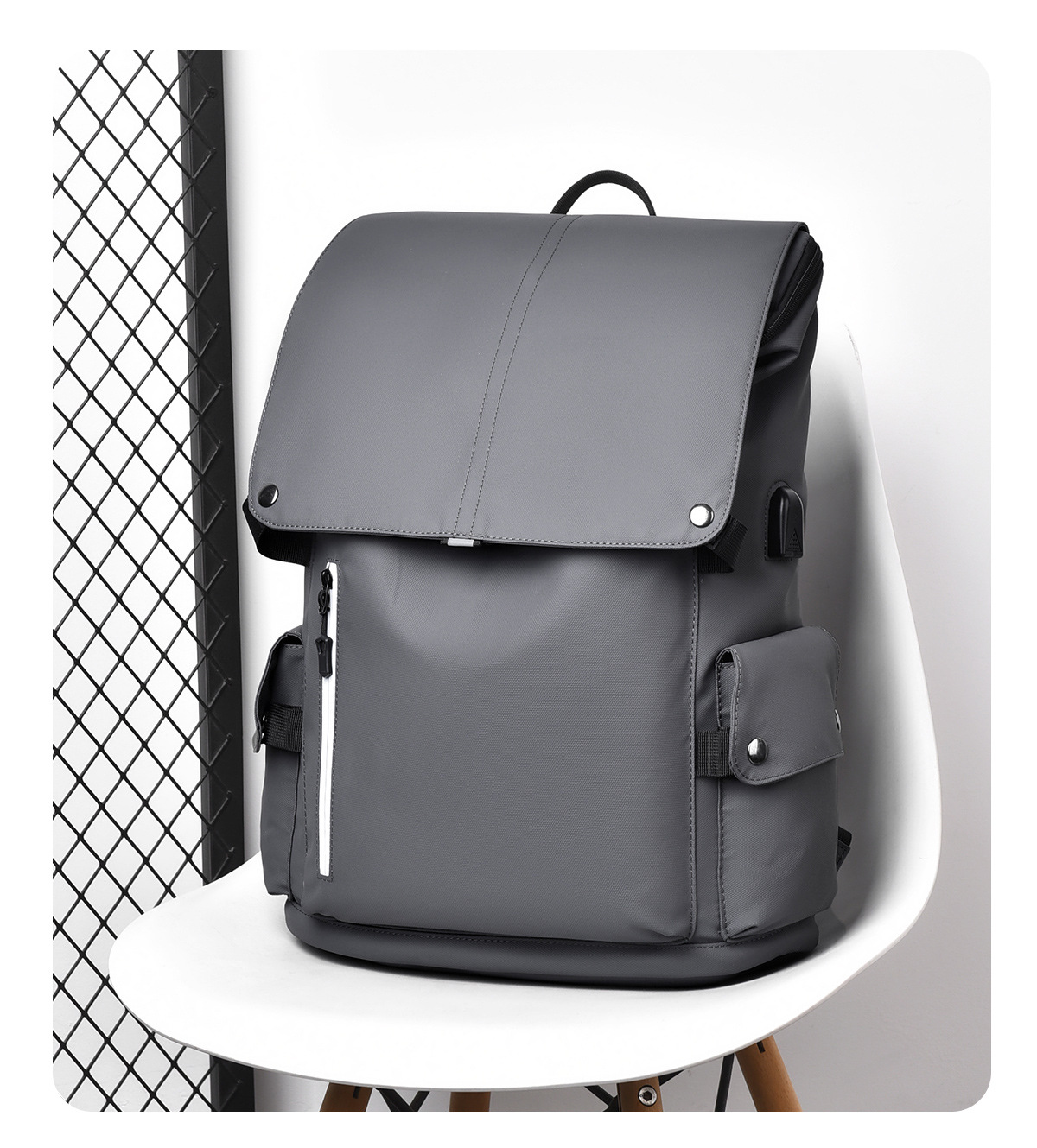 跨境新款轻便双肩背包男士商务休闲电脑包防水旅行包潮学生书包女详情20