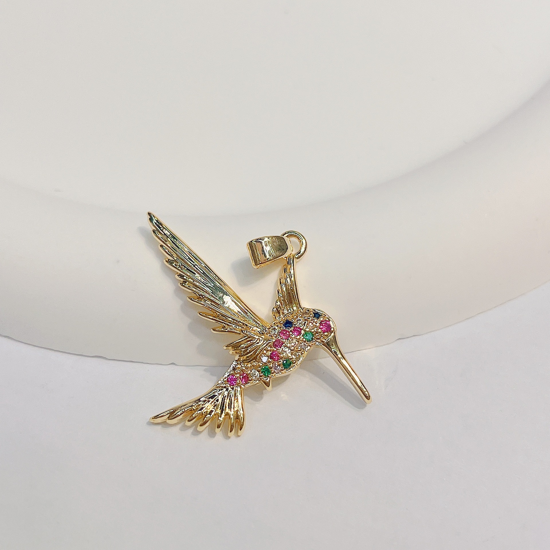 A creative and personalized DIY necklace pendant with copper plating real gold for birds and pigeons, a best-selling cross-border product from Europe and America pic 4