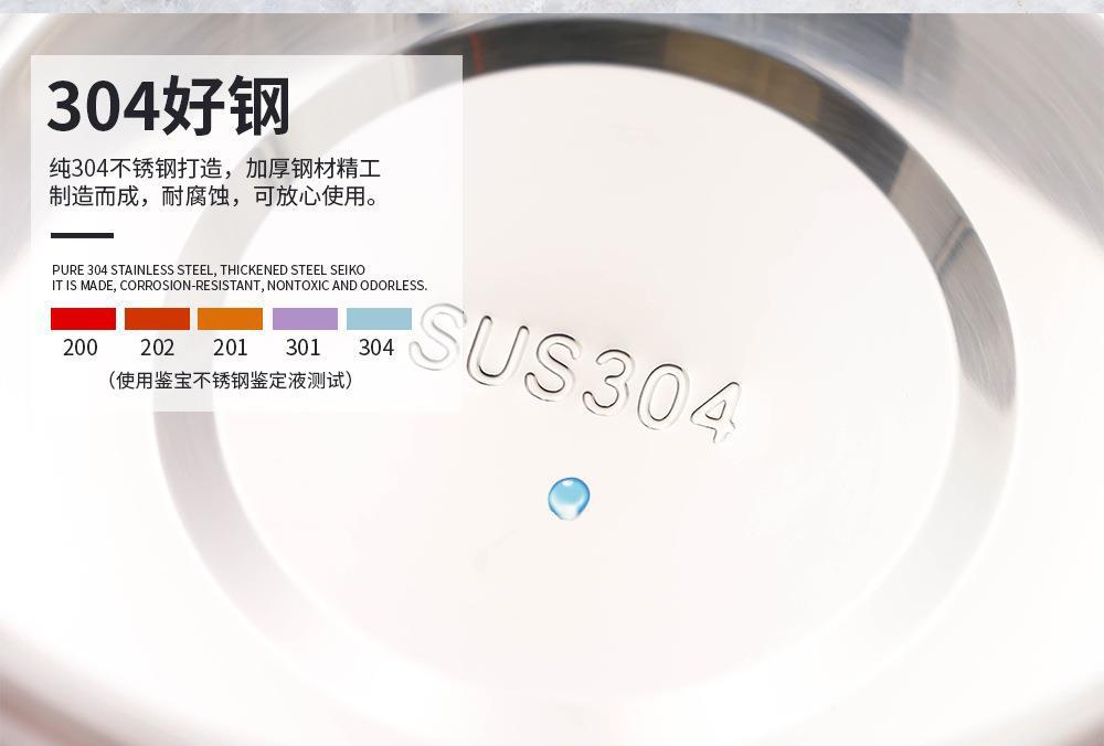 INS304不锈钢双层圆形保温饭盒午餐盒带餐具便携多层三层餐盒详情3