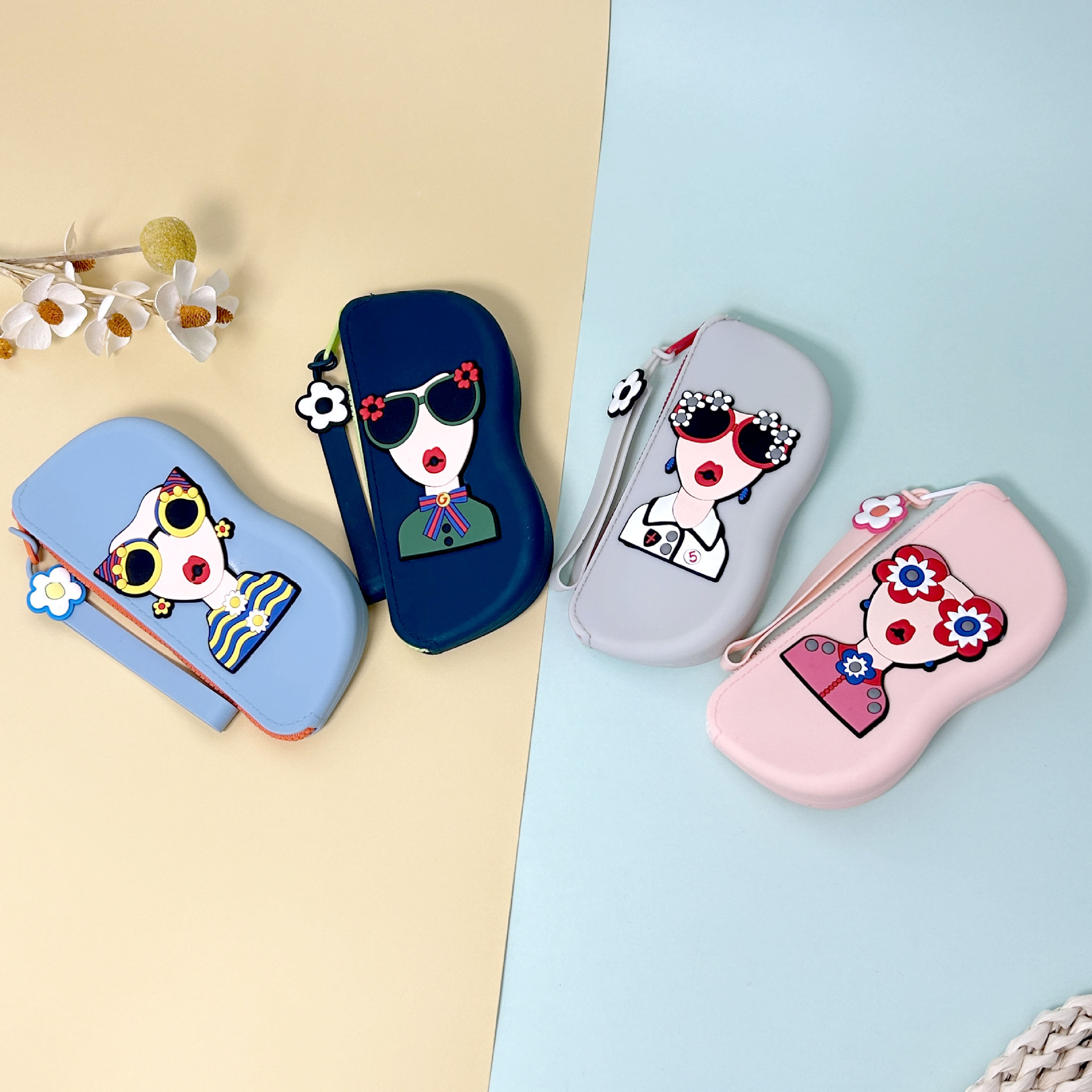 爆款墨镜收纳袋便携收纳包眼镜包防摔硅胶收纳袋可挂防水眼镜详情7