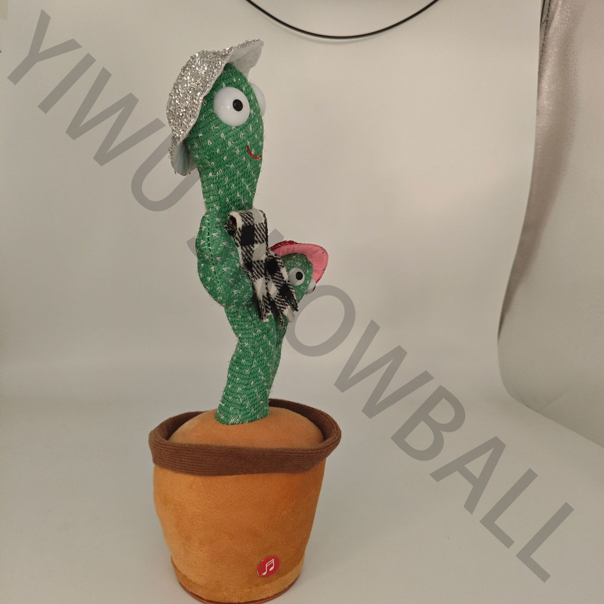 2025创意搞怪电动跳舞母子双头仙人掌抖音同款网红会唱歌的仙人掌详情3