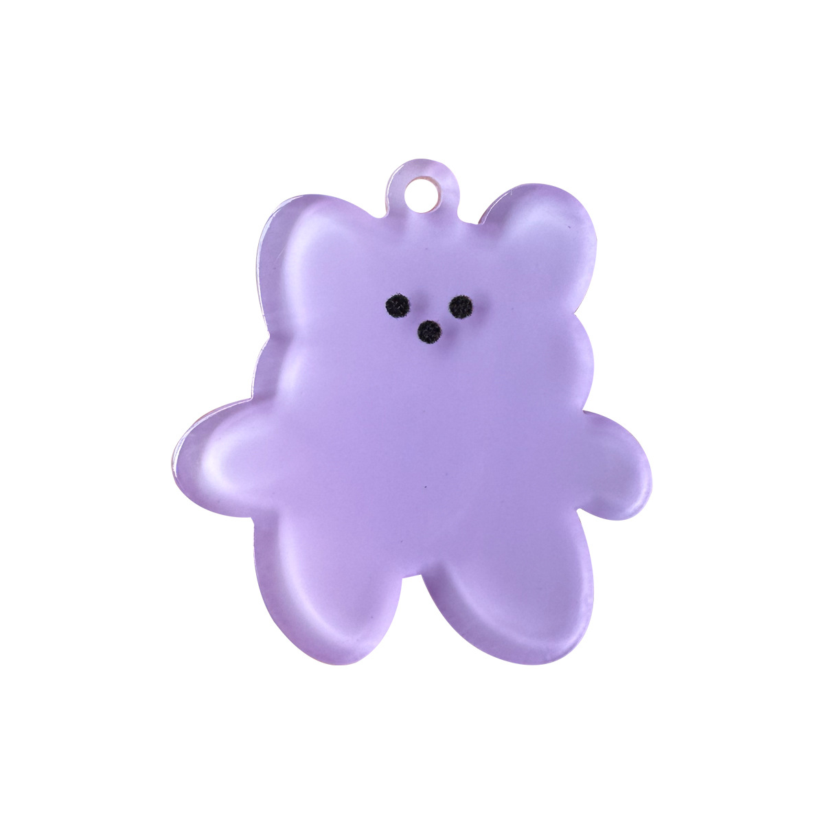 DIY acrylic accessories, phone cases, keychains, pendants with holes, bright pink, double-sided transparent bear pendants pic 9