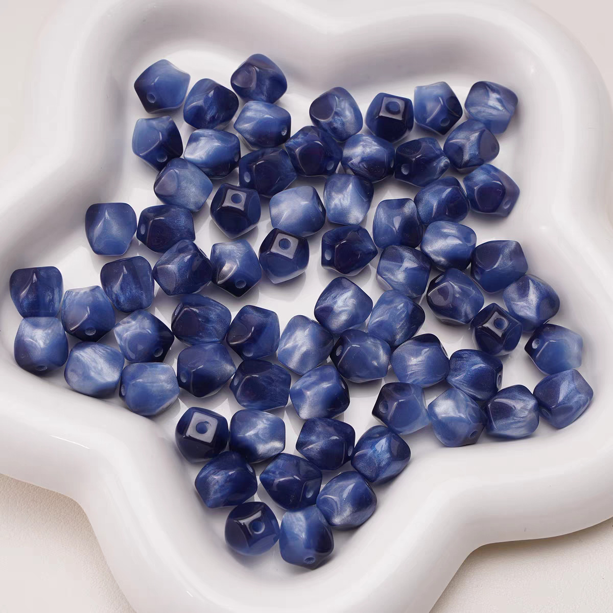 梦幻奶油色晕染八角珠异型珠圆珠散珠手工DIY手链项链珠子饰品配详情14