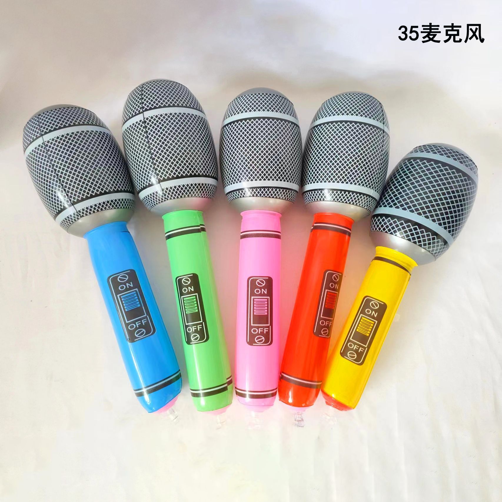 现货PVC充气麦克风仿真话筒演出派对活动道具K歌娱乐迷你话筒玩具详情3