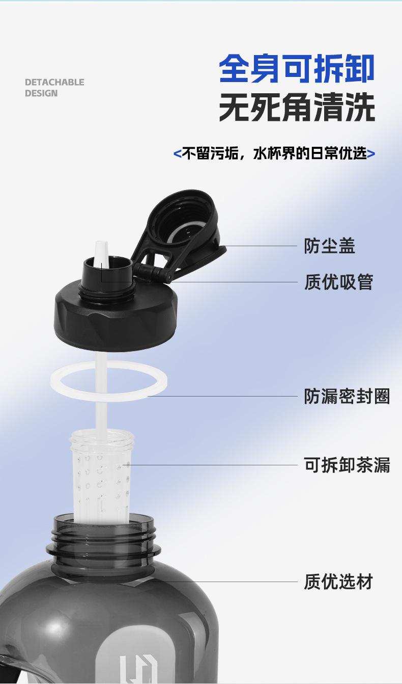 吨吨桶大容量水壶杯子男女士运动塑料健身吸管顿顿桶代批发厂家详情11