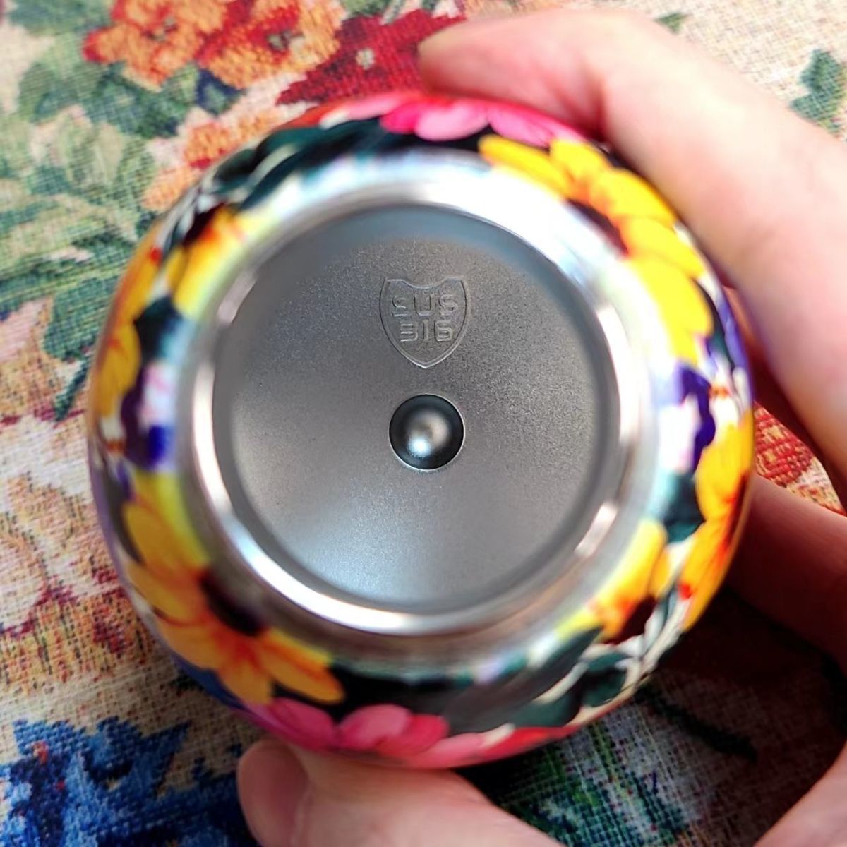 复古国潮孔雀小胖丁保温杯便携提手办公室 学生水杯迷你随行杯详情5