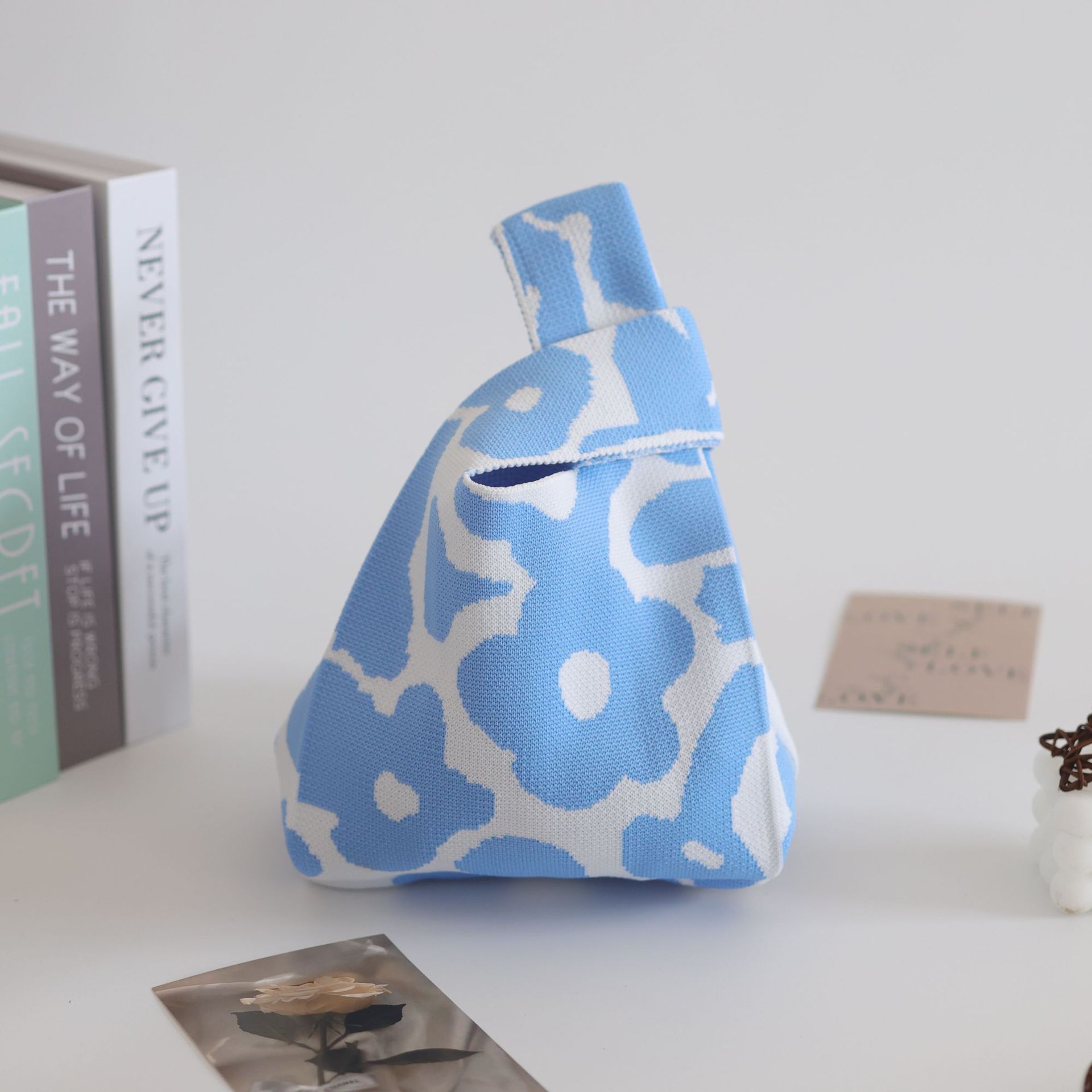 韩版针织包手提包水桶包托特包百搭编织包可爱笑脸系简约伴手礼详情9