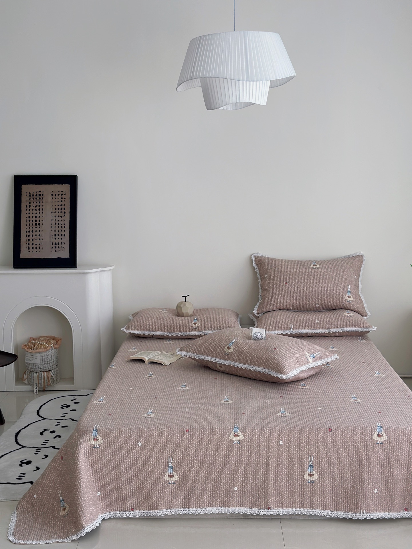 Lisa series, a three-piece set of all-cotton high-temperature sand-washed cotton bed cover, is skin-friendly, breathable and suitable for all seasons pic 81