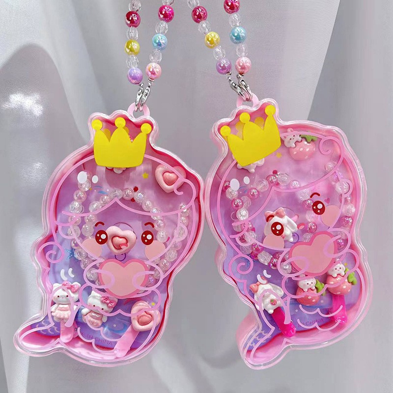 儿童首饰套装儿童发圈手链发夹套装儿童首饰礼盒动物包包儿童饰品详情18