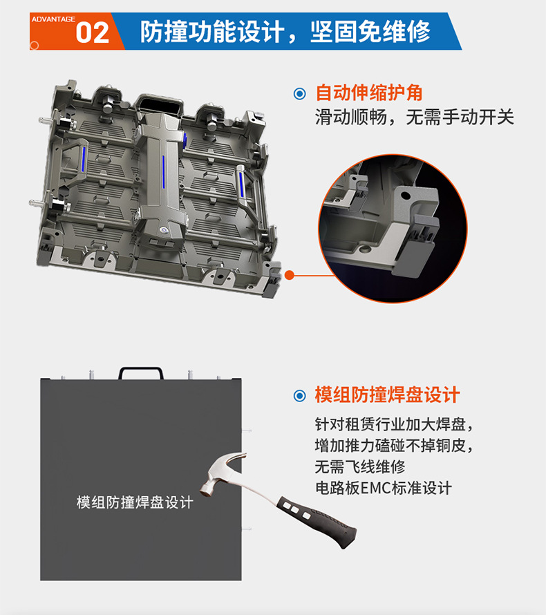 led display rental screen 500*500mm, exhibition hall LED advertising video wall, high-definition LED rental screen pic 4