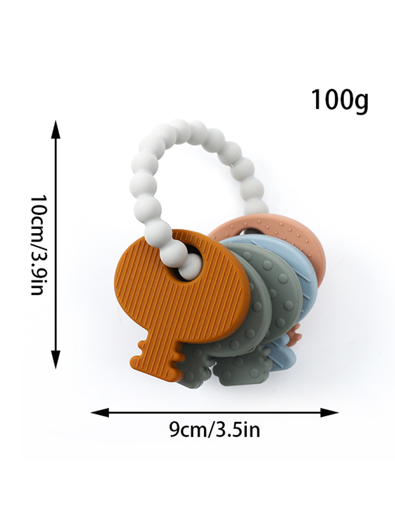 跨境新品食品级硅胶牙胶婴儿安抚磨牙器钥匙造型咬咬乐宝宝防吃手详情3