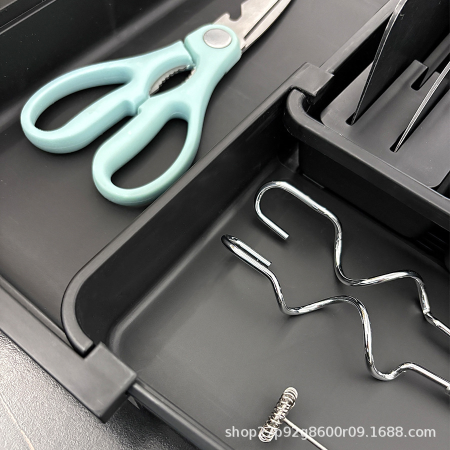 厨房餐具分格收纳盒可伸缩刀叉分类整理盒四向伸缩抽屉式餐具盒详情7