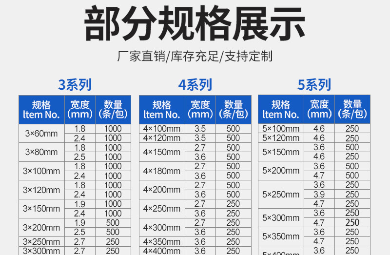 尼龙扎带厂家8*200*4*250*5*300*黑白色捆绑自锁塑料扎帯卡扣批发详情13