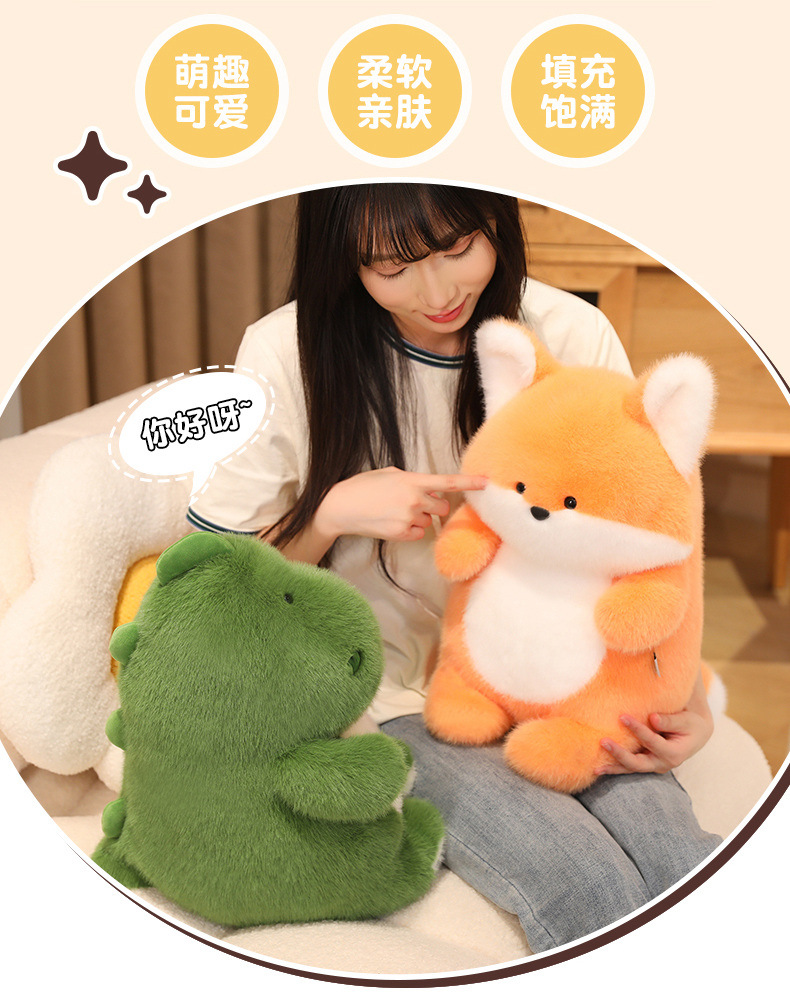 Lazy Animal series dolls, little fox plush toys, sleeping table companions, plush figurines, birthday gifts for children pic 5