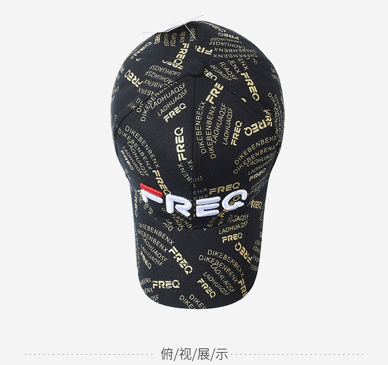 The new FREQ embroidered letter baseball cap is fully printed with English letters, providing shade and sun protection. It is fashionable and casual for both men and women in spring and autumn pic 12